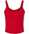 BL1012 1012 Bella Ladies Micro Rib Spaghetti Strap Tank Top solid red blend colour image